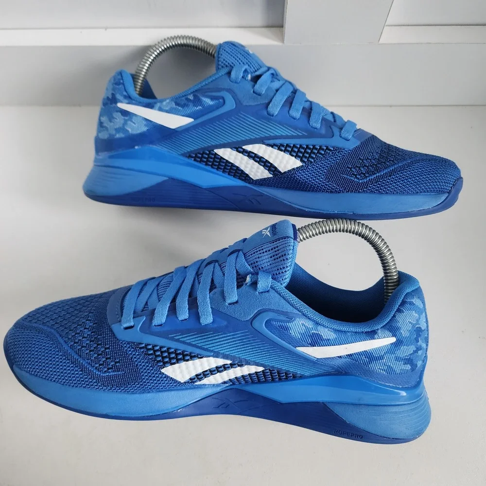*Reebok Nano X4 Blue Camo Training Shoe Women 7.5/ Men 6.5 Gym Sneaker MSRP $150